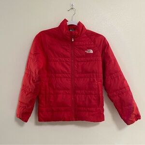 The North Face Jacket Boys Size Medium 10/12 Red 550 Down filled Puff Jacket